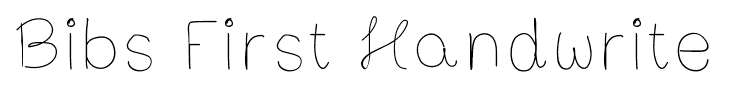 Bibs First Handwrite font
